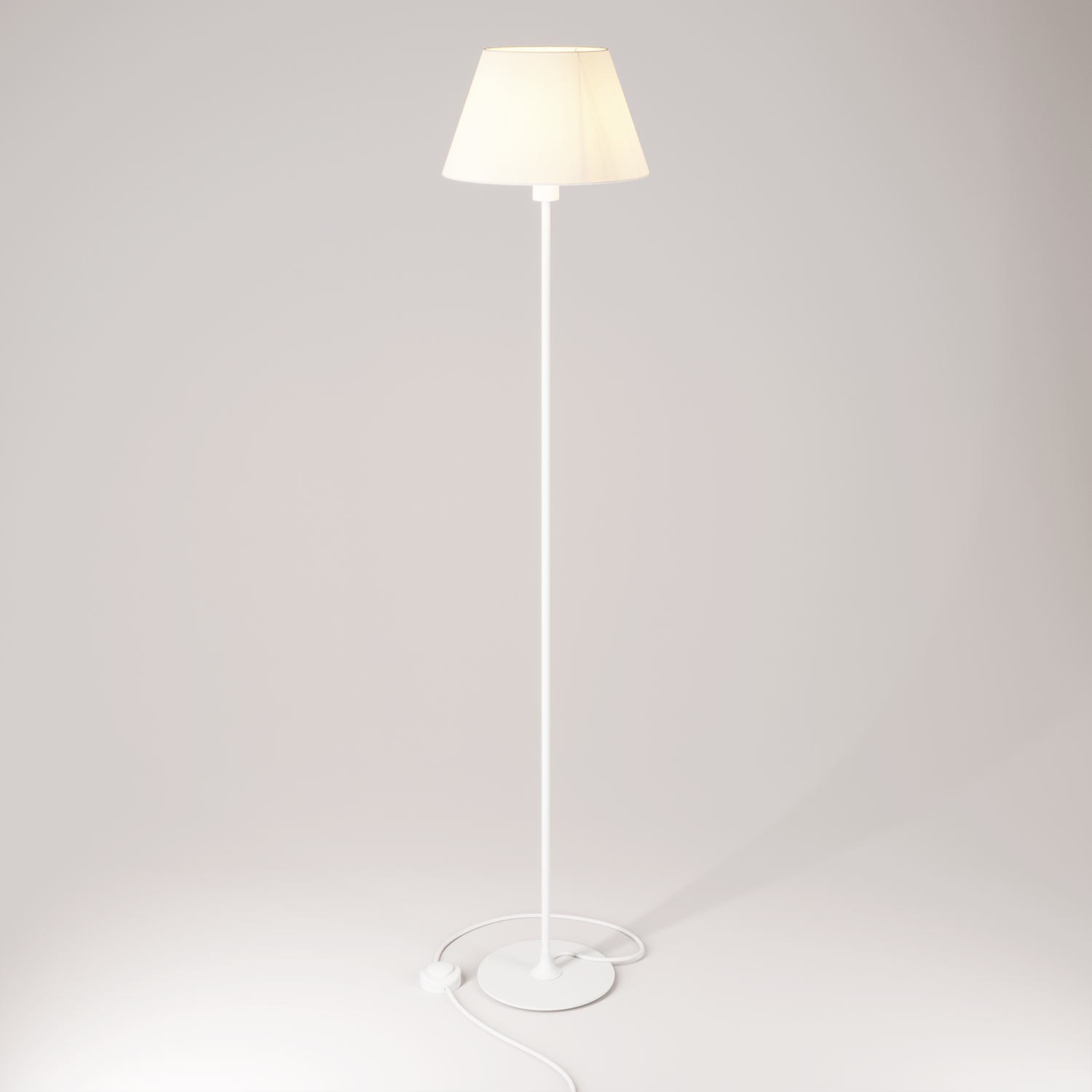 Lampadaire MAG-Y avec base ronde en métal et abat-jour Impero M