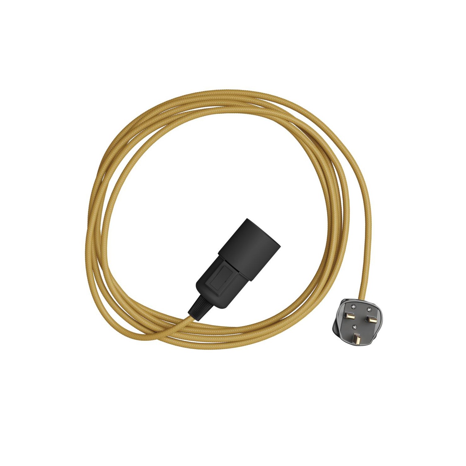 Snake - Plug-in Leuchte mit farbigem Textilkabel